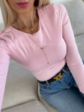 Hladké body light pink S 95