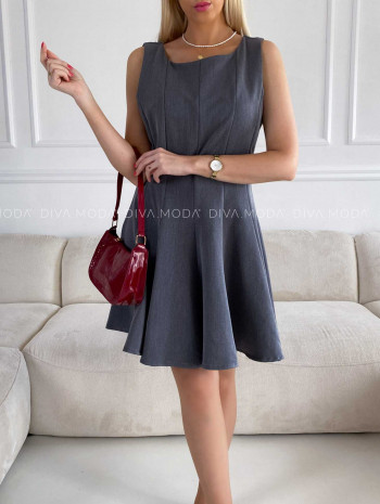 Šedé šaty Carmen M 188