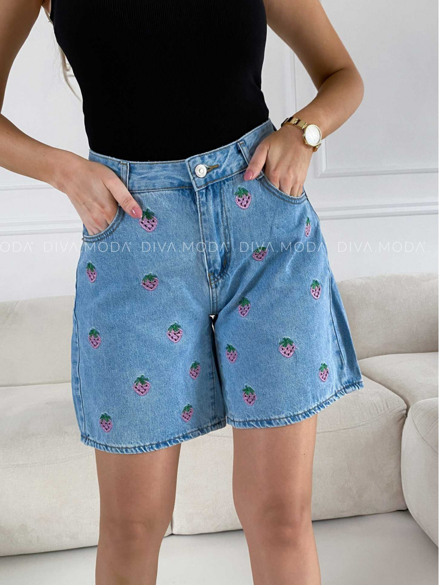 Riflové šortky strawberry M 247