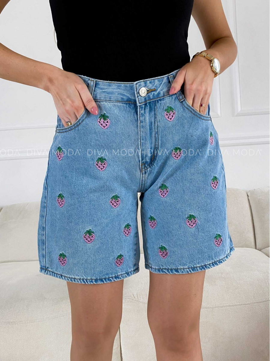 Riflové šortky strawberry M 247