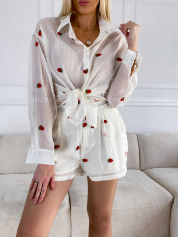 Letný kraťasový komplet s jahodami M 183