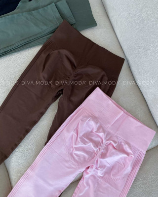 Push up sťahujúce legíny čokoládové MM 200