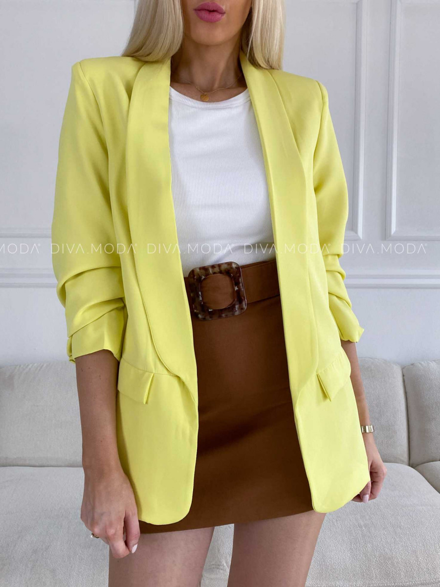 Elegantné dámske sako Rea žlté M 233