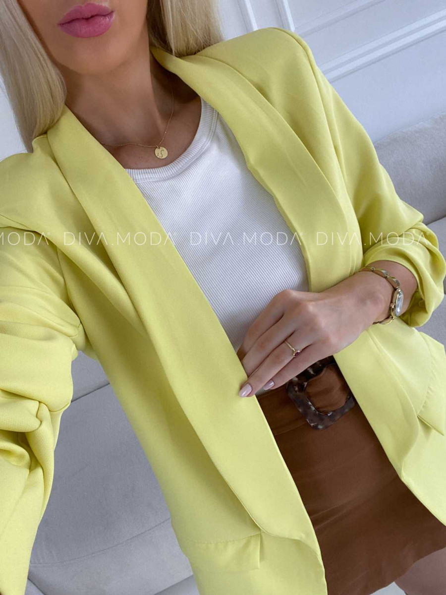 Elegantné dámske sako Rea žlté M 233