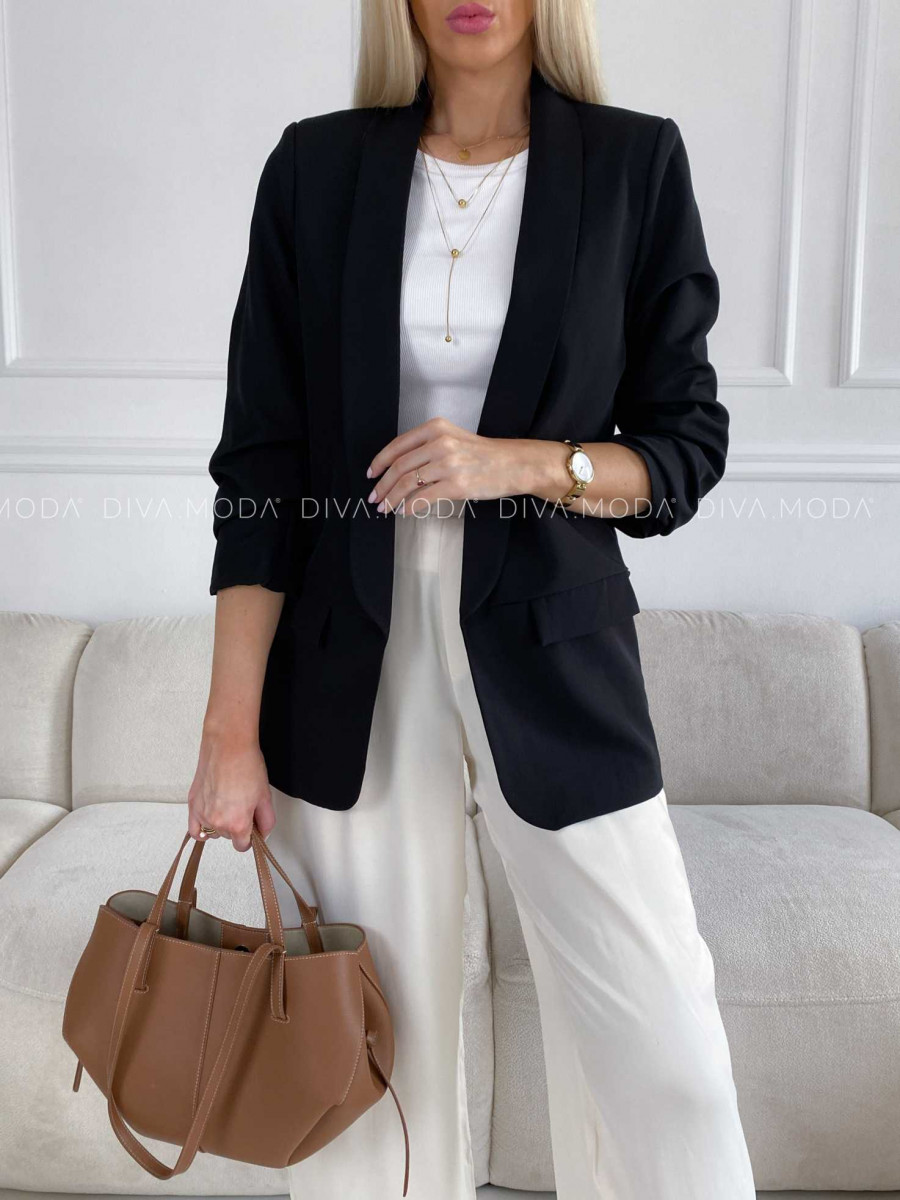 Elegantné dámske sako Rea čierne M 233