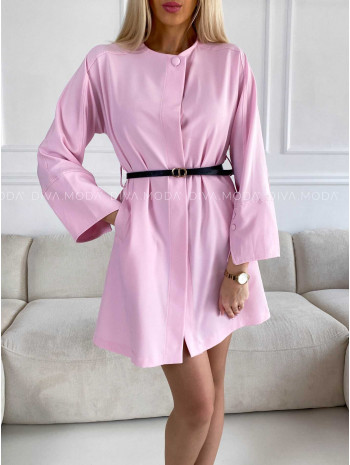 Elegantné šaty s opaskom Molly baby pink M 296