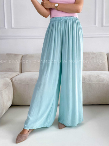 Ľahké široké nohavice mint M 311