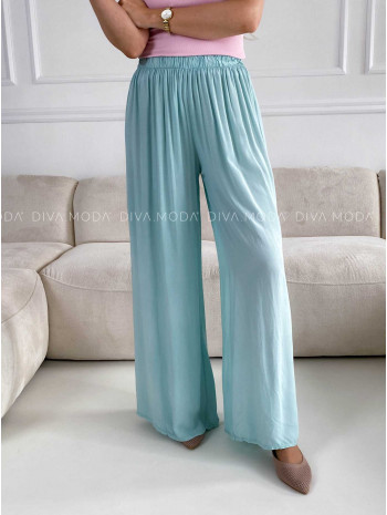 Ľahké široké nohavice mint M 311