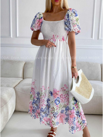 Dietované maxi šaty s kvetmi M 341