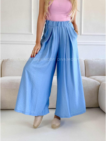 Široké ležérne nohavice modré M 400