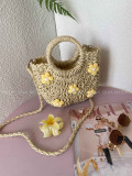 Malý letný košík flowers prírodný K 208