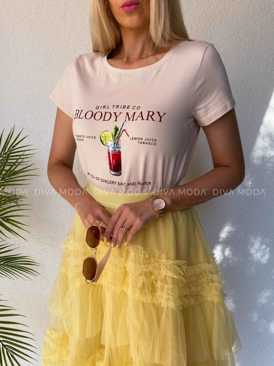 Tričko bloody mary béžové M 438