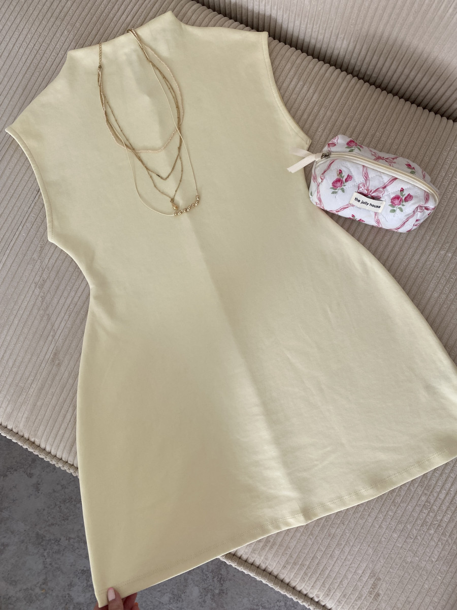 Krátke šaty Lotty butter yellow M 611