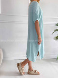 Oversize midi mušlínové šaty Pola mint K 316