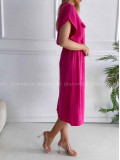 Midi mušelínové košeľové šaty Gabbi fuchsia K 339