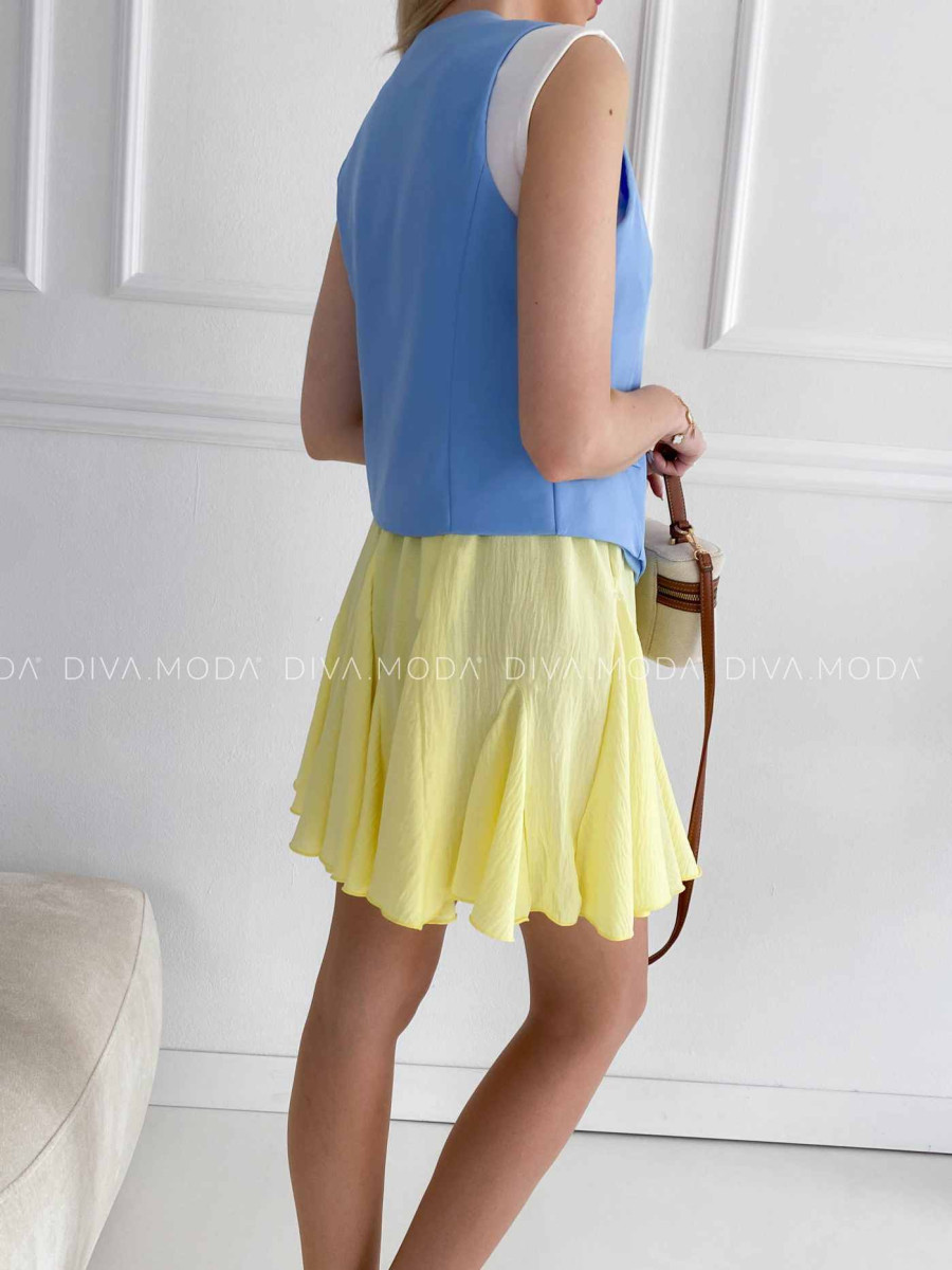 Vesta na gombíky baby modrá M 195