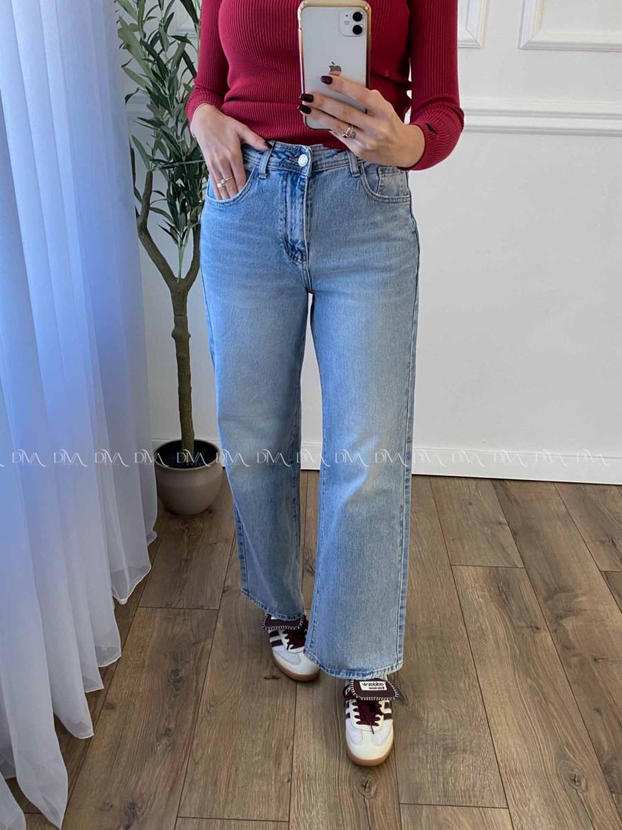 Rifle wide leg svetlo modré A 74