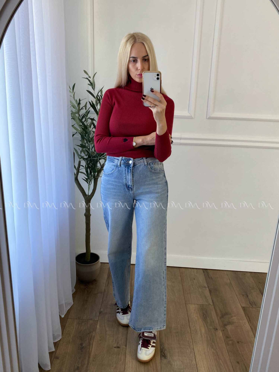 Rifle wide leg svetlo modré A 74