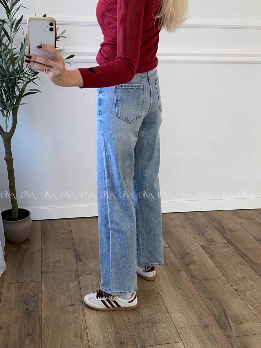 Rifle wide leg svetlo modré A 74