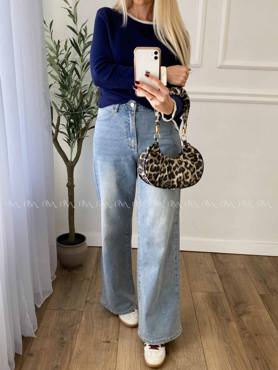 Rifle wide leg modré A 72