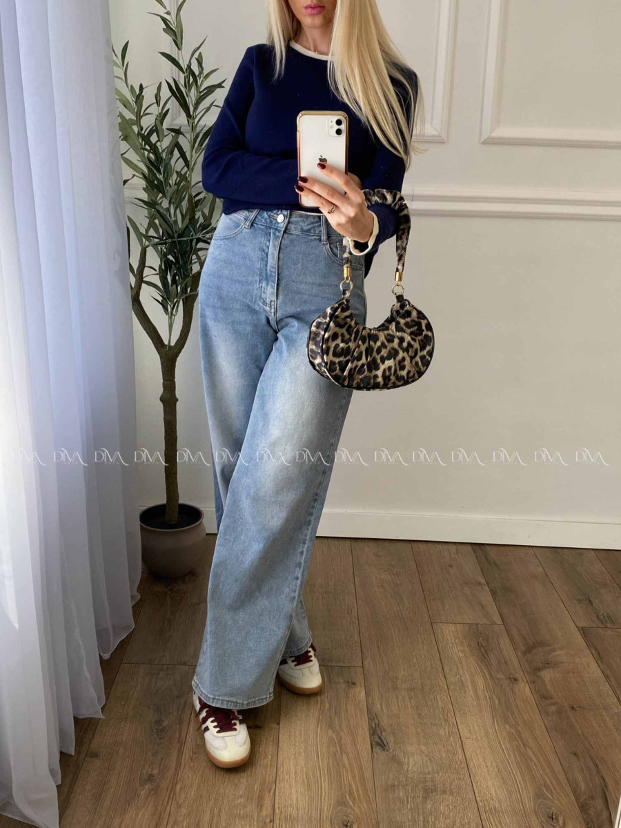 Rifle wide leg modré A 72