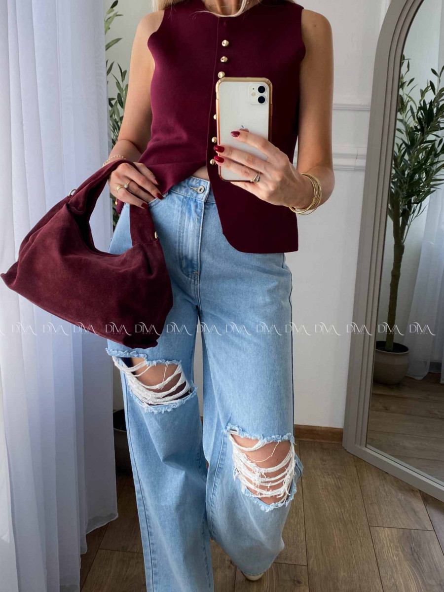 Rifle modré s trhaním A 19