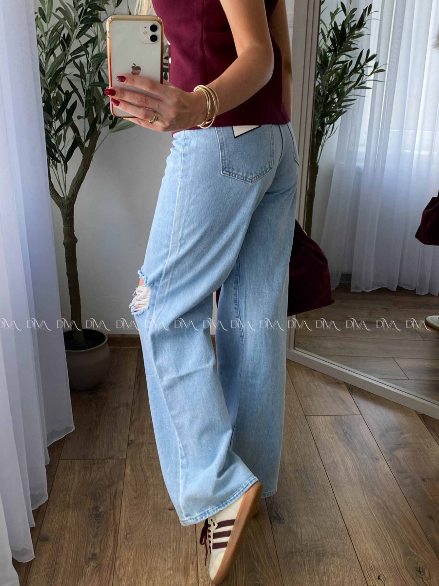 Rifle modré s trhaním A 19