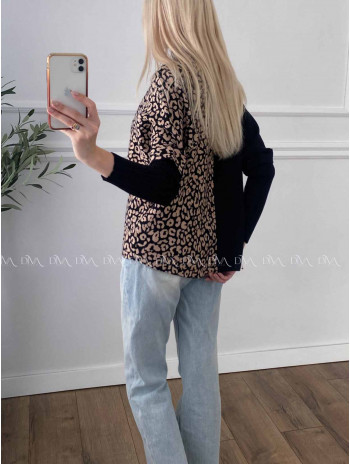 Oversize polorolák leo čierny A 55