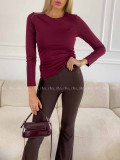 Hladký basic top burgundy A 76