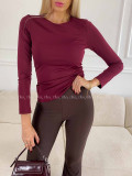 Hladký basic top burgundy A 76