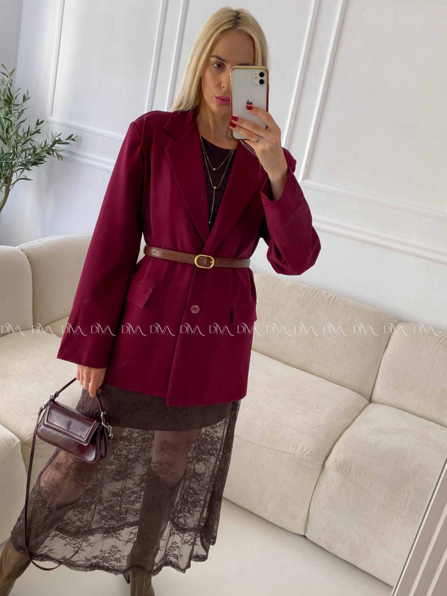 Krajkovaná maxi sukňa Leona čokoládová A 81