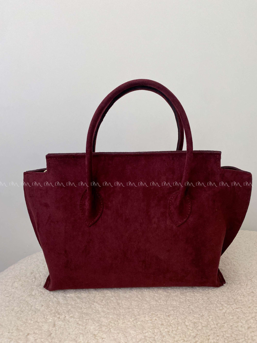 Kožená kabelka Laura Biaggi burgundy