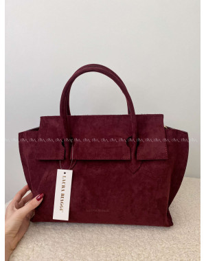 Kožená kabelka Laura Biaggi burgundy Kožená kabelka Laura Biaggi burgundy