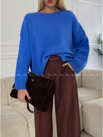 Oversize sveter kráľovsky modrý M 14