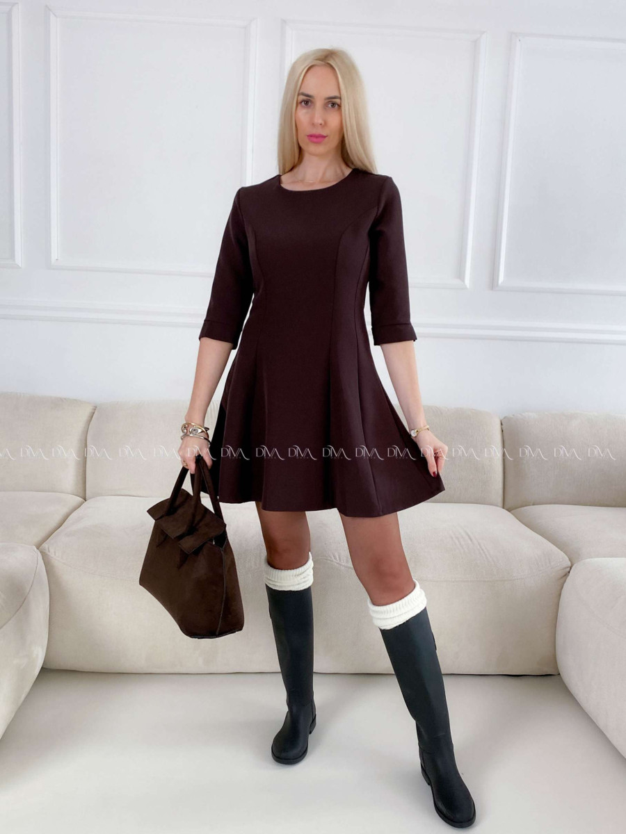 Krátke A- šaty Danea dark choco A 132