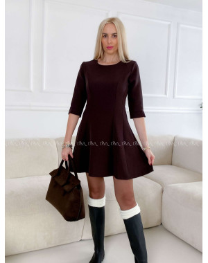 Krátke A- šaty Danea dark choco A 132