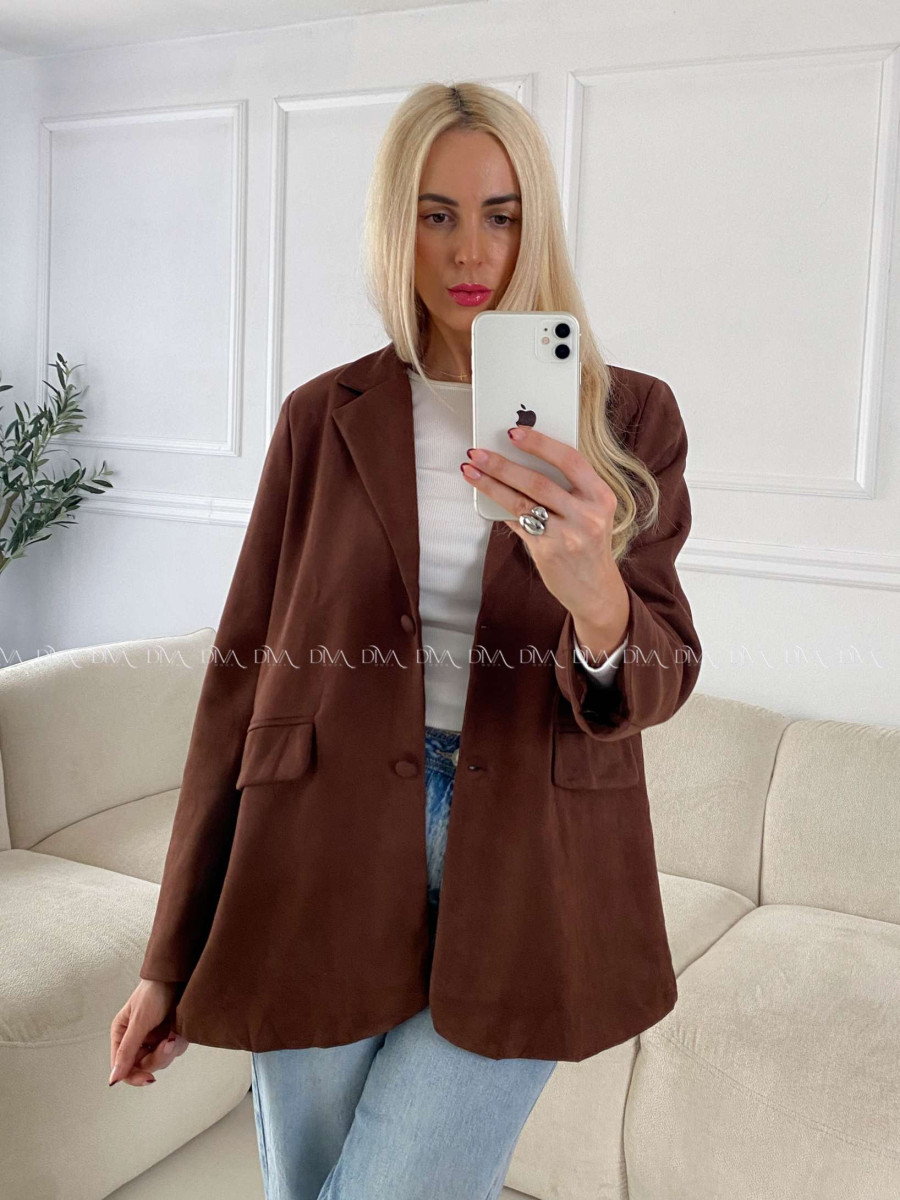 Jelenicové sako čokoládové A 148