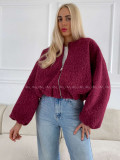 Bombera v puf strihu burgundy A 136