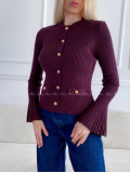 Svetrík so zvonovými rukávmi burgundy A 156