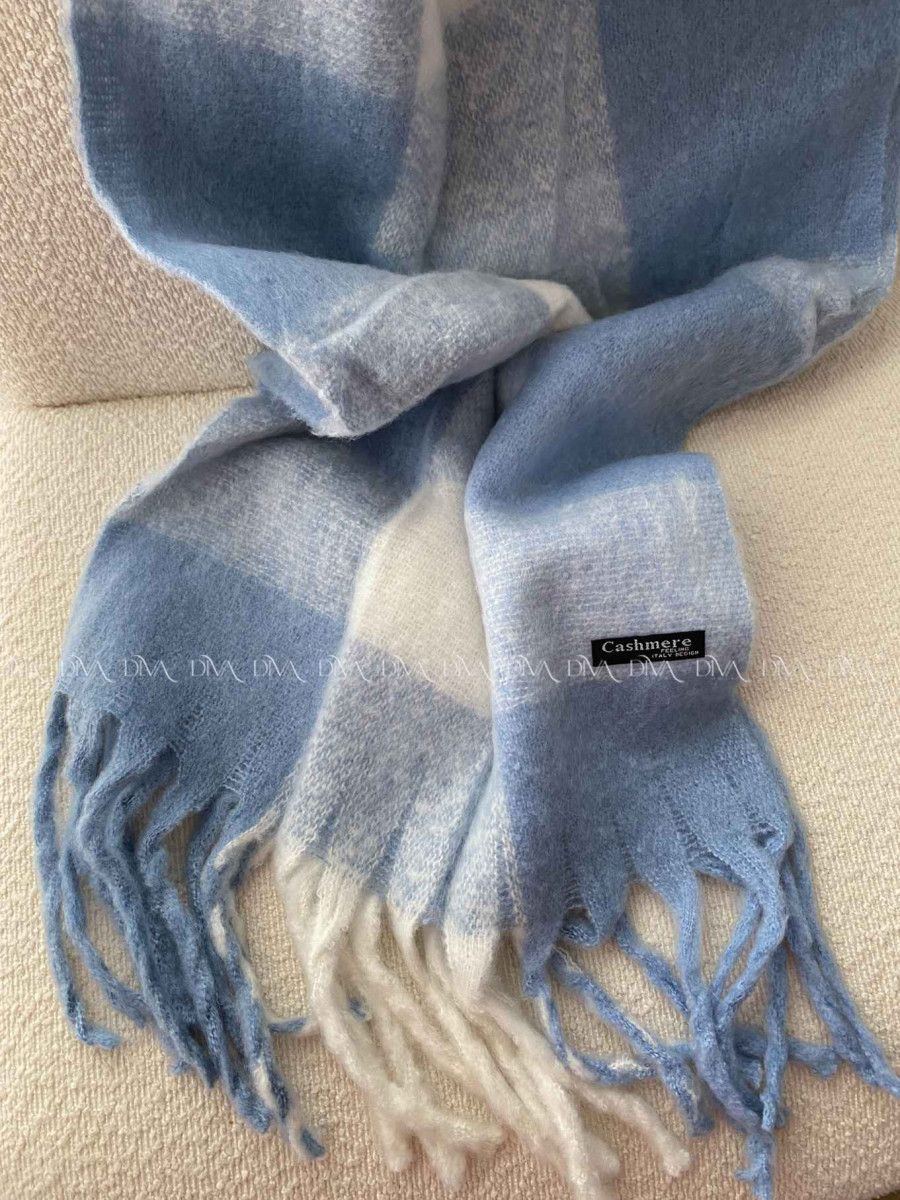 Maxi kockovaný kašmírový šál P 104