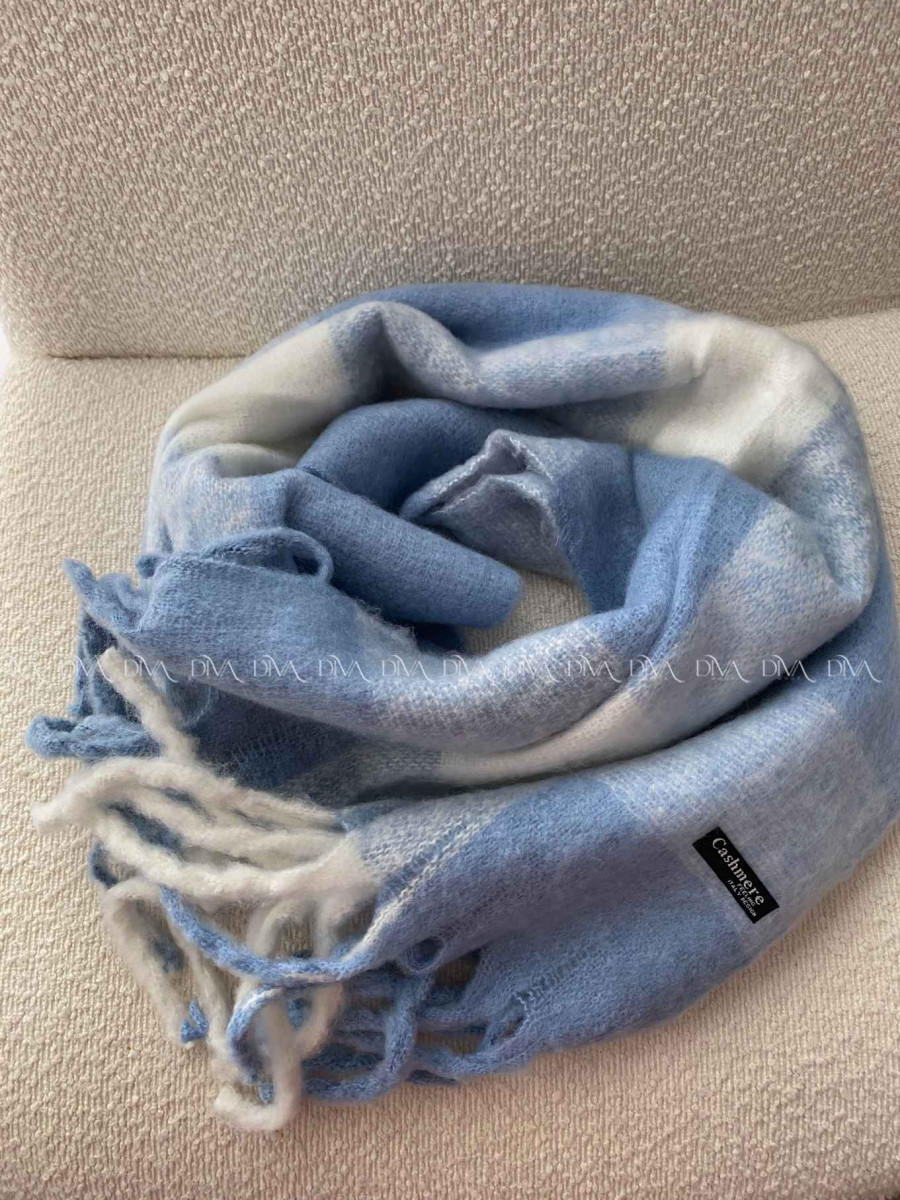 Maxi kockovaný kašmírový šál P 104