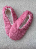 Kožušinové huňaté papučky ružové