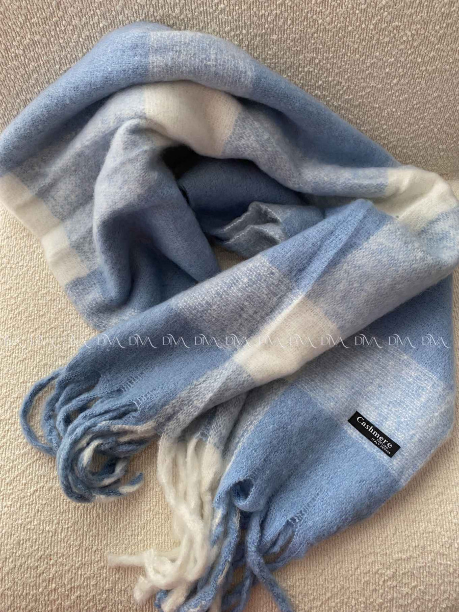Maxi kockovaný kašmírový šál P 104