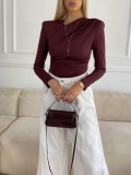 Krížené body s riasením burgundy A 75