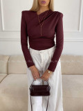 Krížené body s riasením burgundy A 75