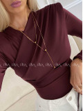 Krížené body s riasením burgundy A 75