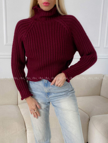 Crop rolák burgundy A 176