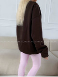 Oversize mikina chocolate čokoládová A 195