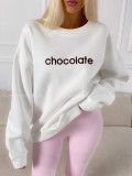 Oversize mikina chocolate biela A 195