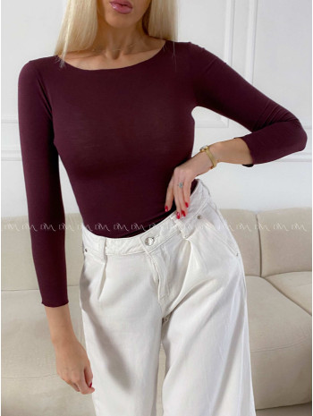 Tenký top s kašmírom burgundy A 197